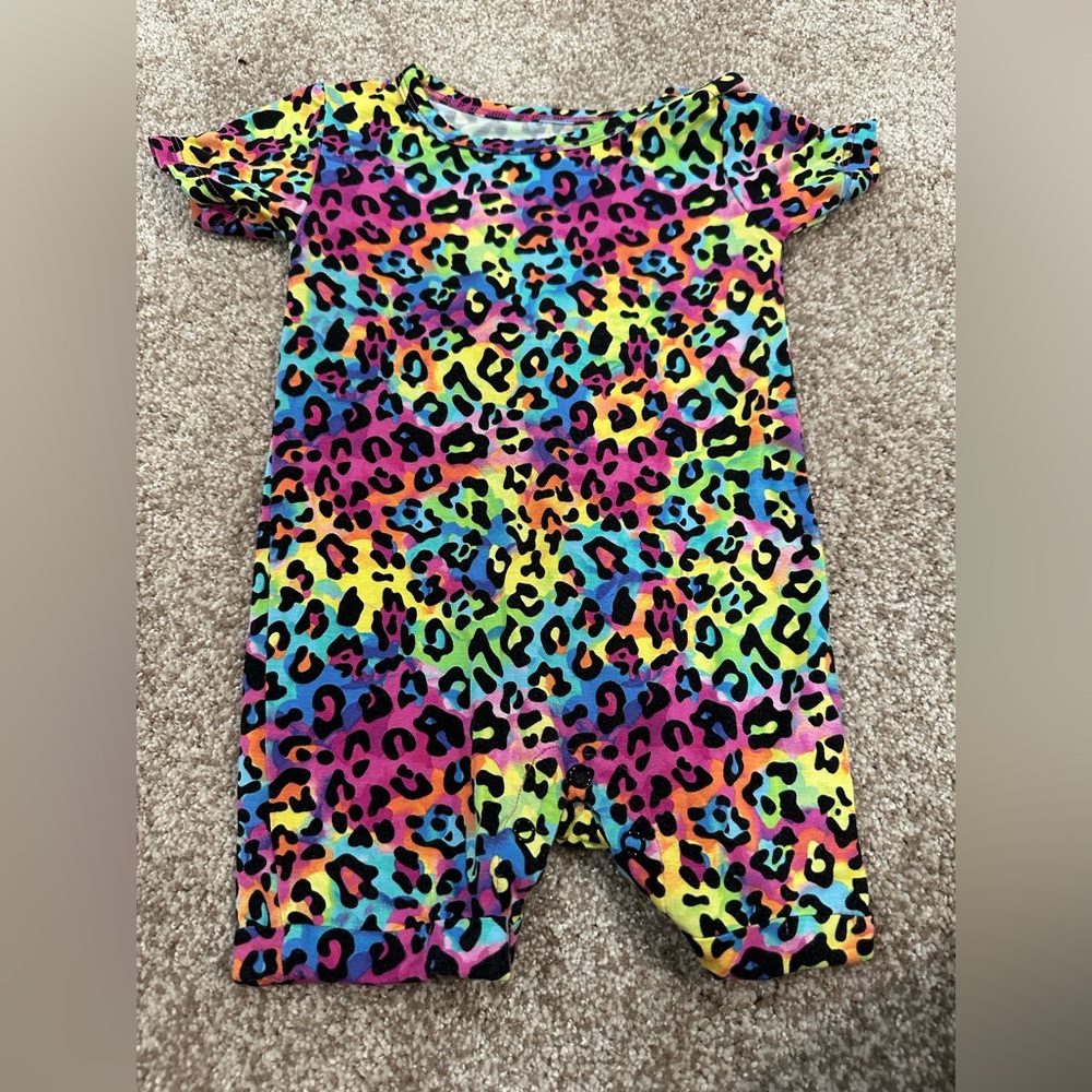 Colorful Leopard Print Kids One Piece